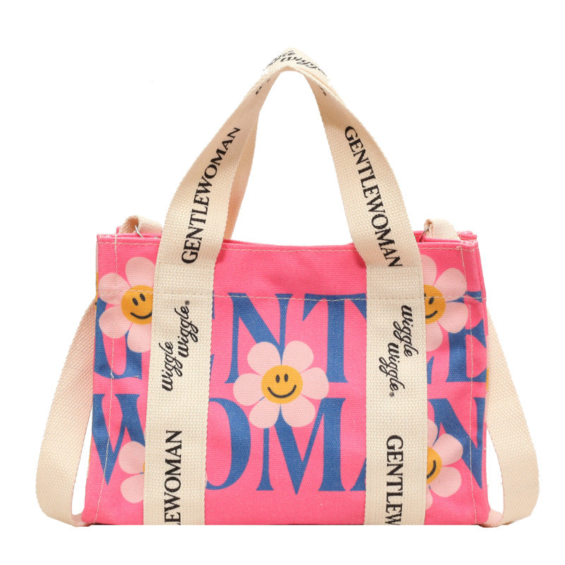 Letter Printed Canvas Bag