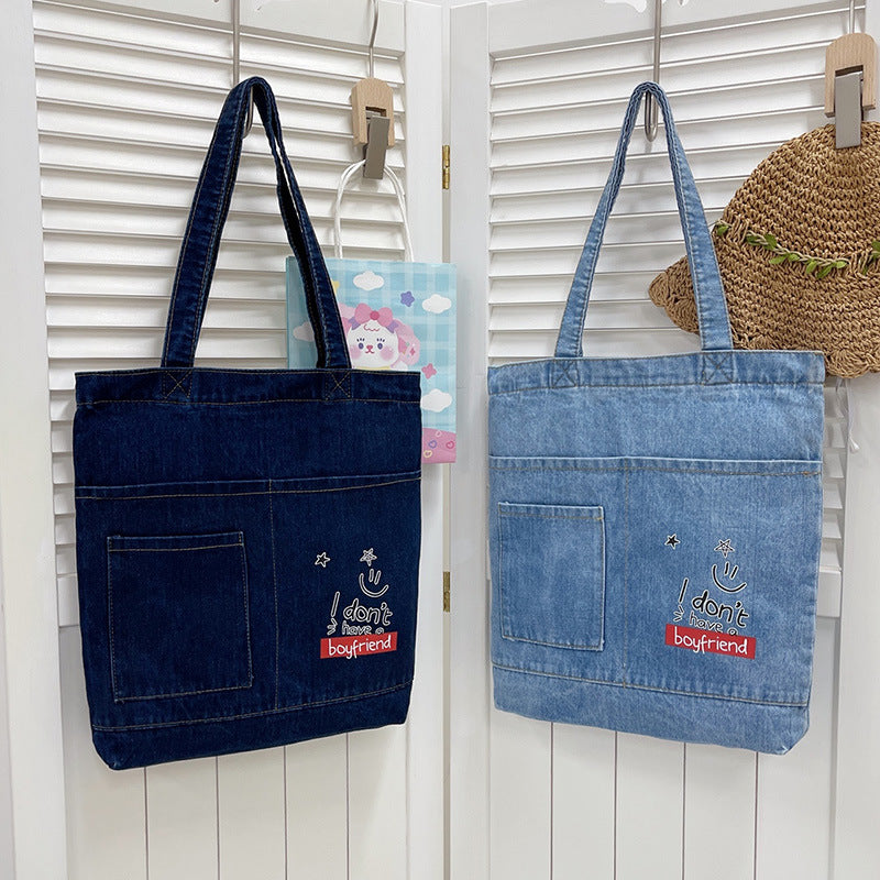 Women's Simple Denim Handbag