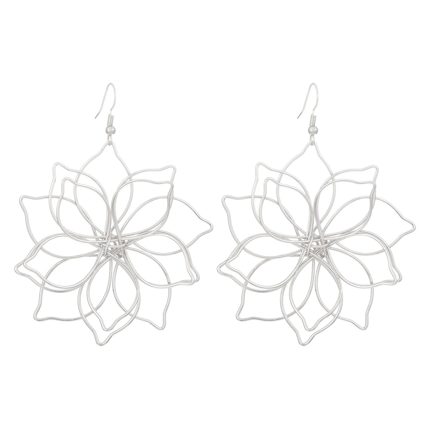 Multi-layer Woven Lotus Earrings