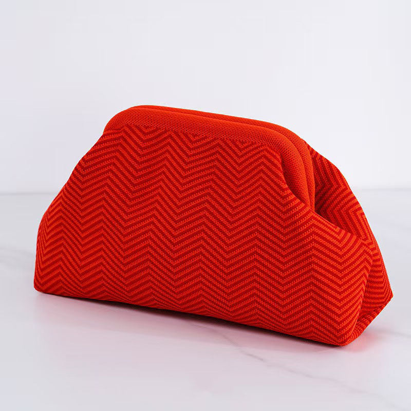 Woven Cloud Bag Commuter's All-matching Rows Storage And Carrying