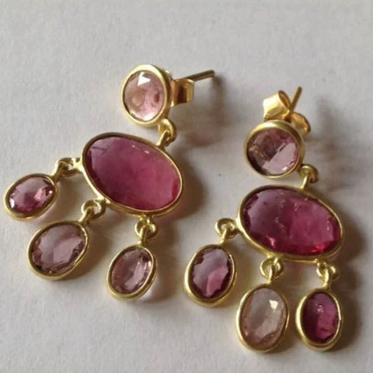Women's Color Resin Long Irregular Earrings