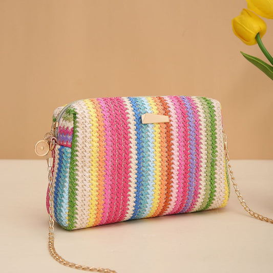 Rainbow Straw Bag