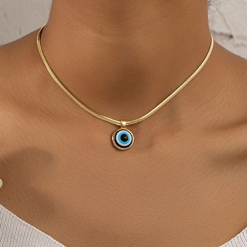 Color Eye Necklace Clavicle Chain