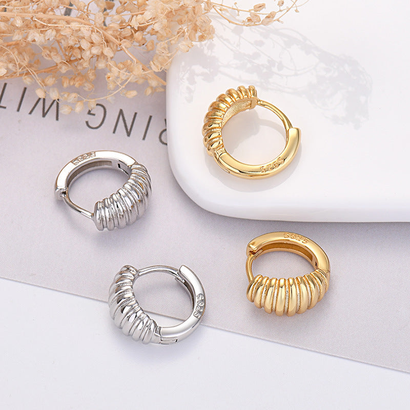 Ins Style Simple Thread Croissant Earrings