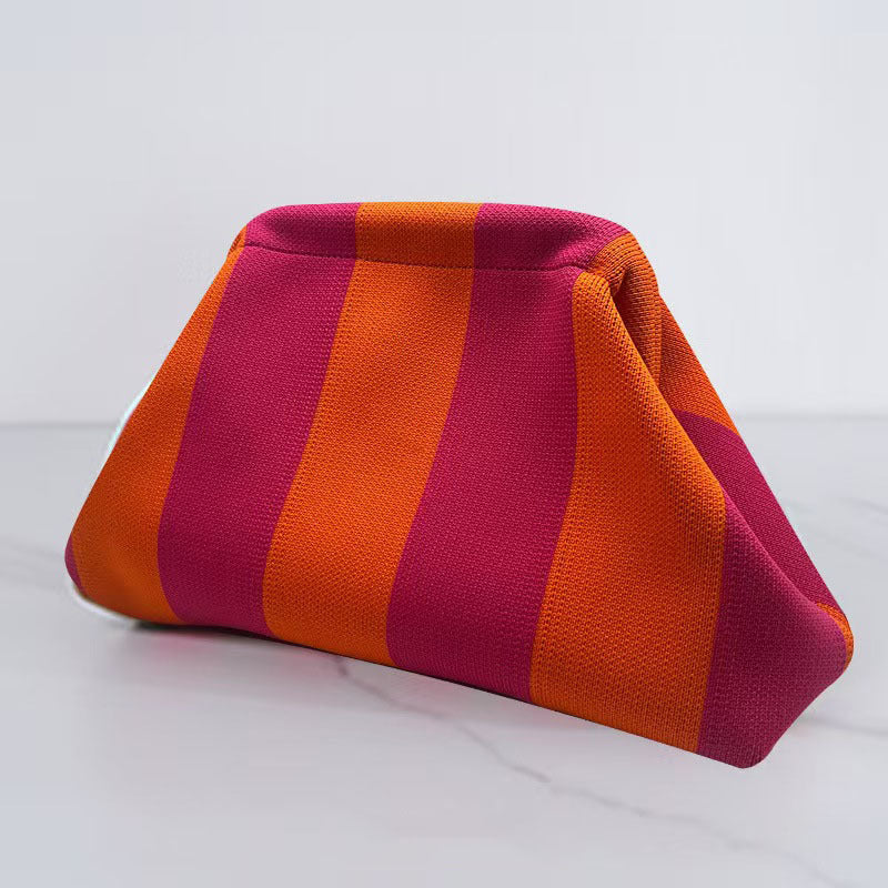 Woven Cloud Bag Commuter's All-matching Rows Storage And Carrying
