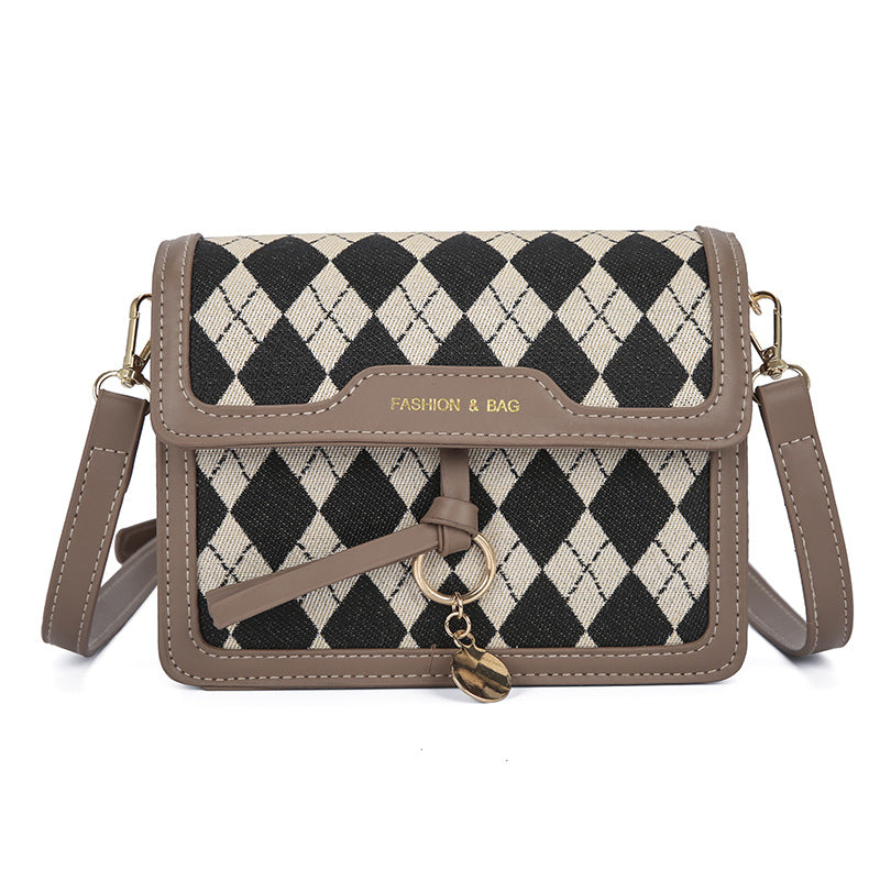 Houndstooth Pattern Women's Messenger Bag