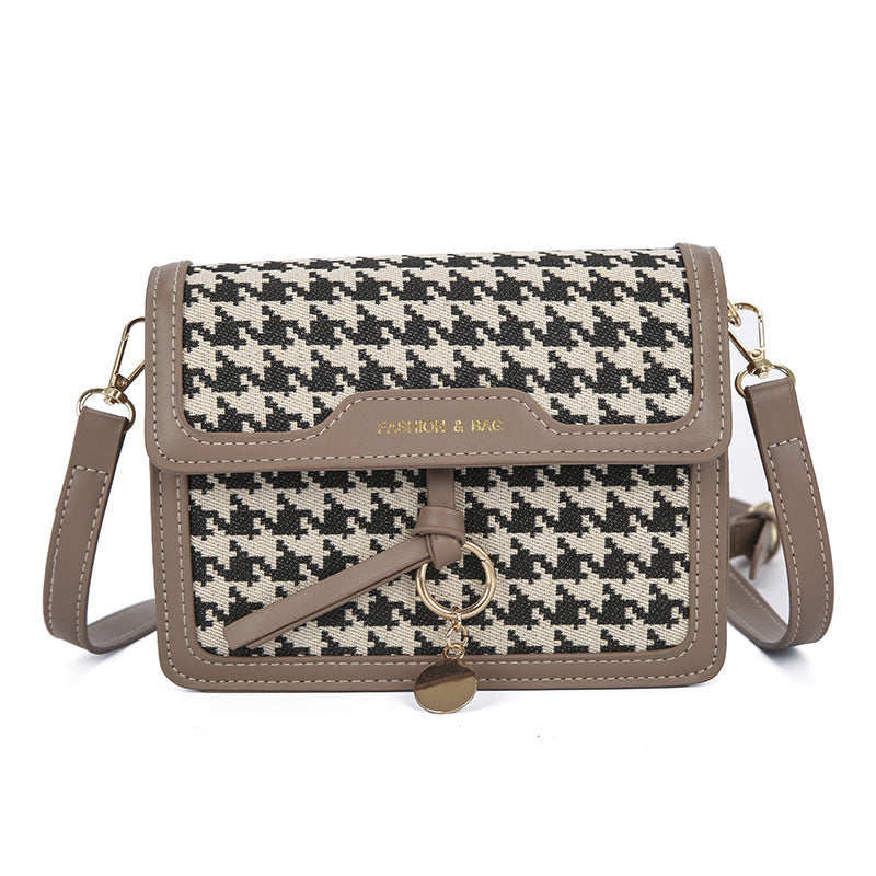 Houndstooth Pattern Women's Messenger Bag