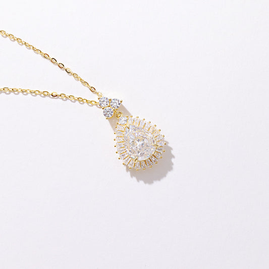 Drop-shaped Diamond Wild Necklace S925 Sterling Silver