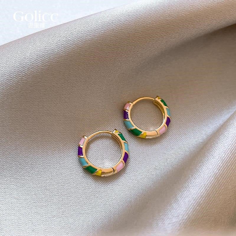 Small Diameter Dripping Color Ear Ring