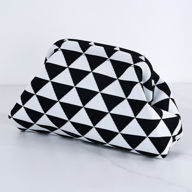 Woven Cloud Bag Commuter's All-matching Rows Storage And Carrying