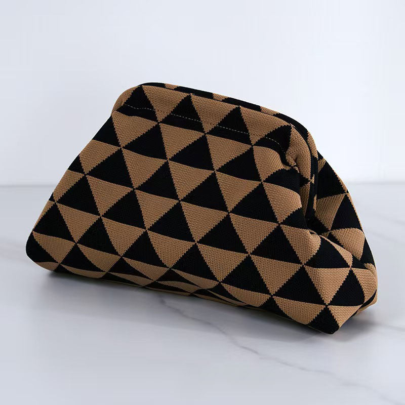 Woven Cloud Bag Commuter's All-matching Rows Storage And Carrying
