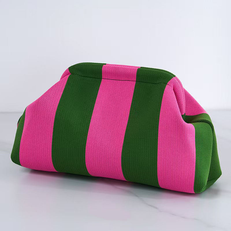Woven Cloud Bag Commuter's All-matching Rows Storage And Carrying