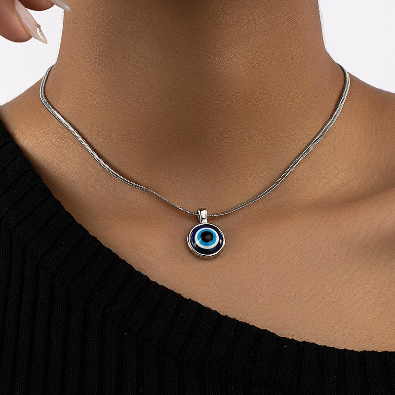 Color Eye Necklace Clavicle Chain