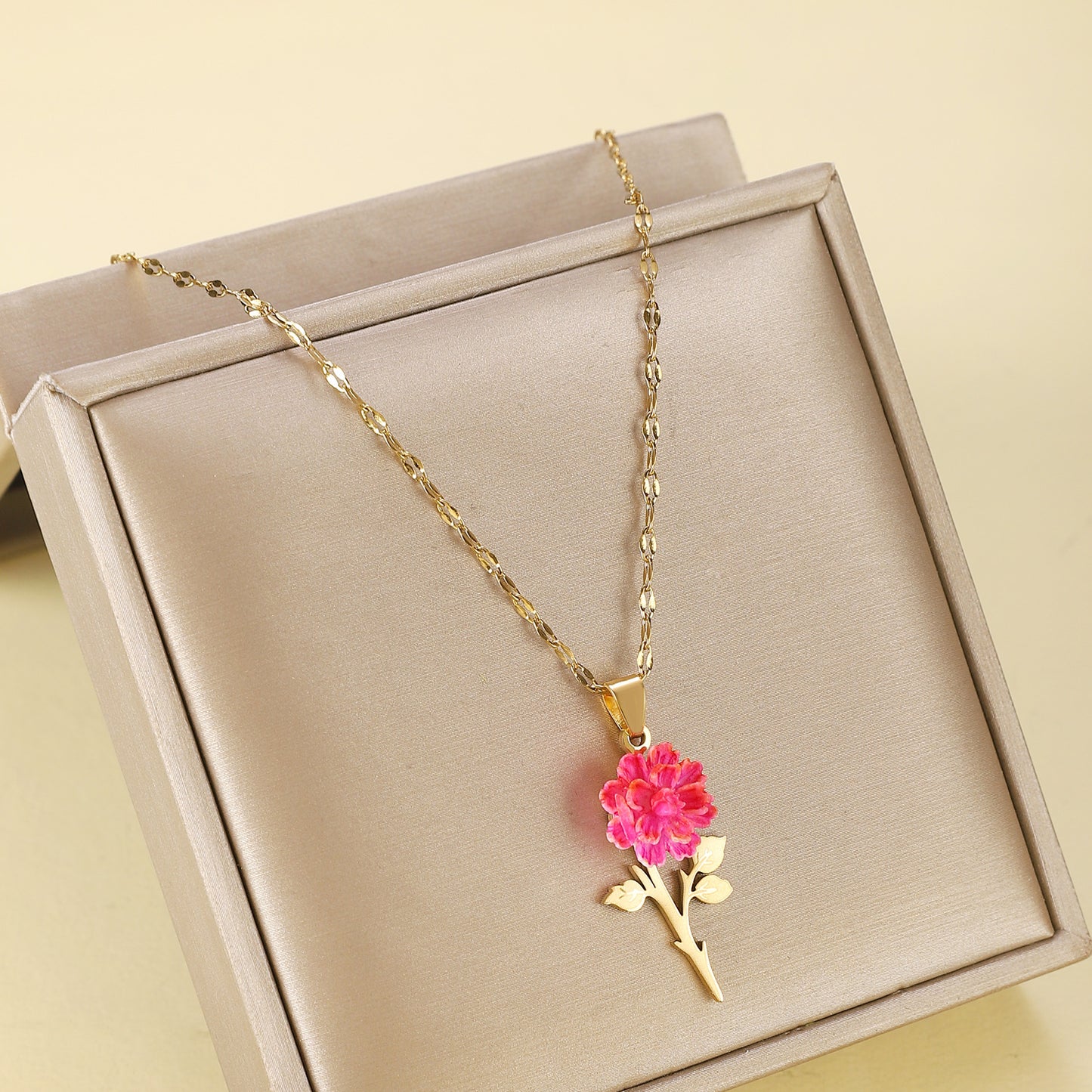 Rose Titanium Steel Necklace