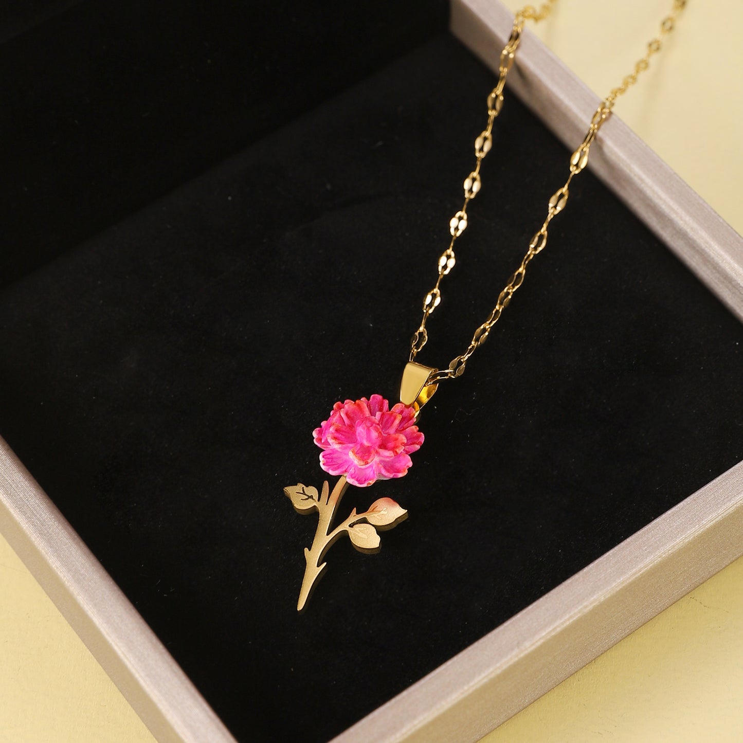 Rose Titanium Steel Necklace