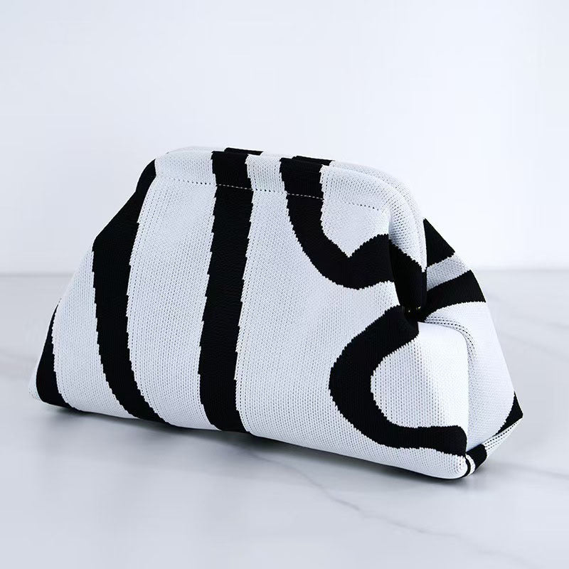 Woven Cloud Bag Commuter's All-matching Rows Storage And Carrying