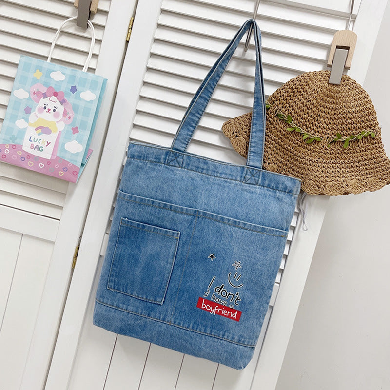 Women's Simple Denim Handbag