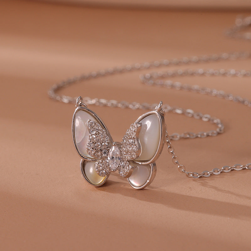 S925 Sterling Silver Butterfly Necklace