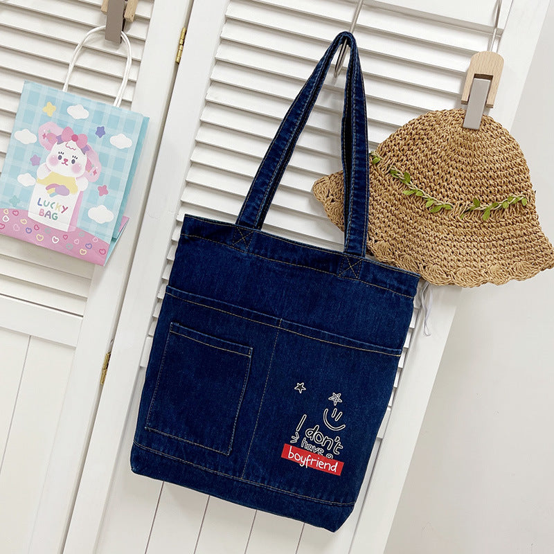 Women's Simple Denim Handbag