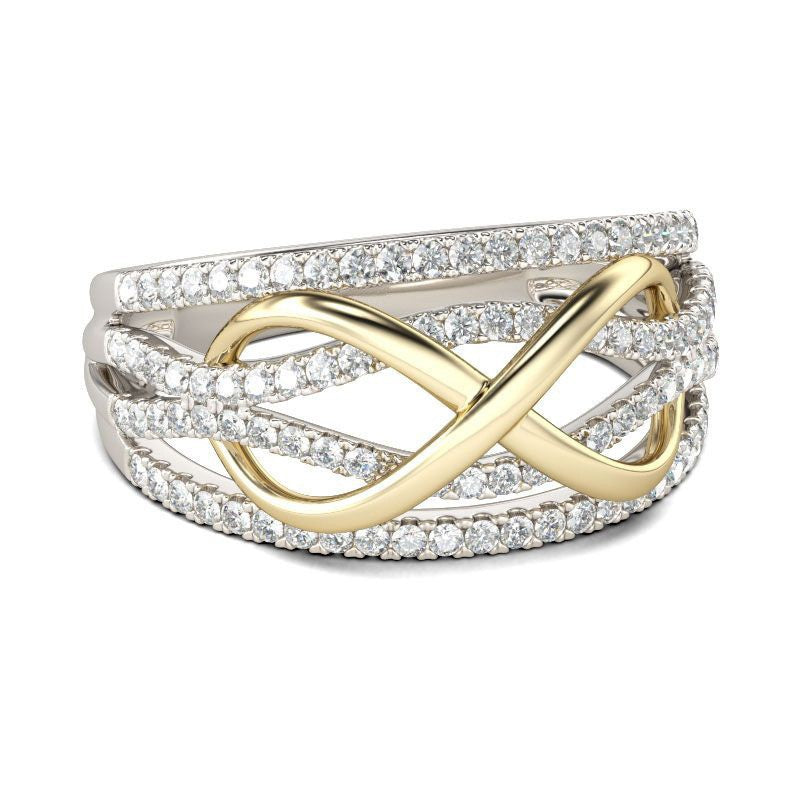 Women's Two-tone Infinity Ring