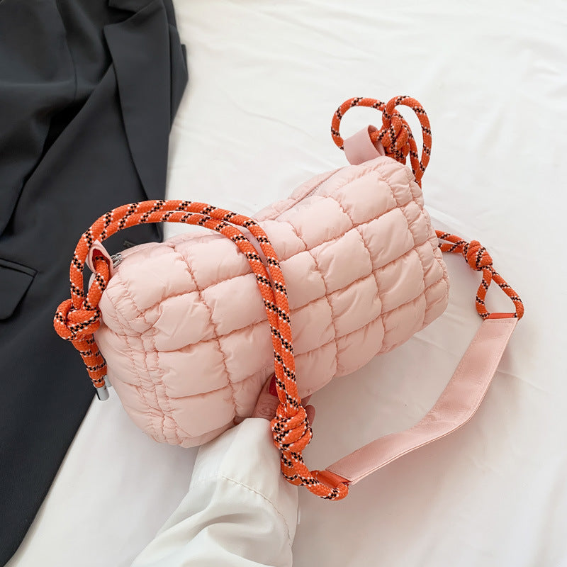 Cloud Cotton Jacket Pleated Shoulder Bag