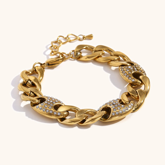 Special-interest Design Personalized Bracelet Stainless Steel 18K Gold Plating