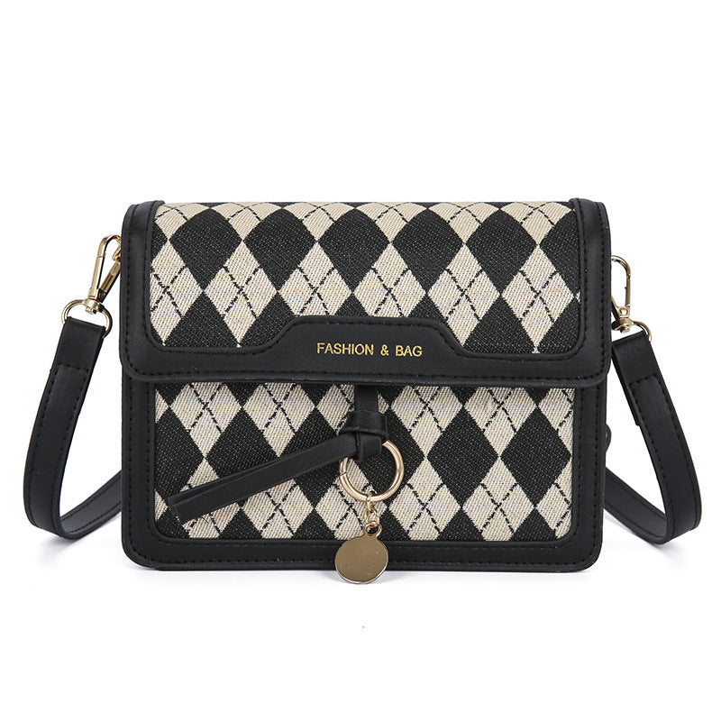 Houndstooth Pattern Women's Messenger Bag