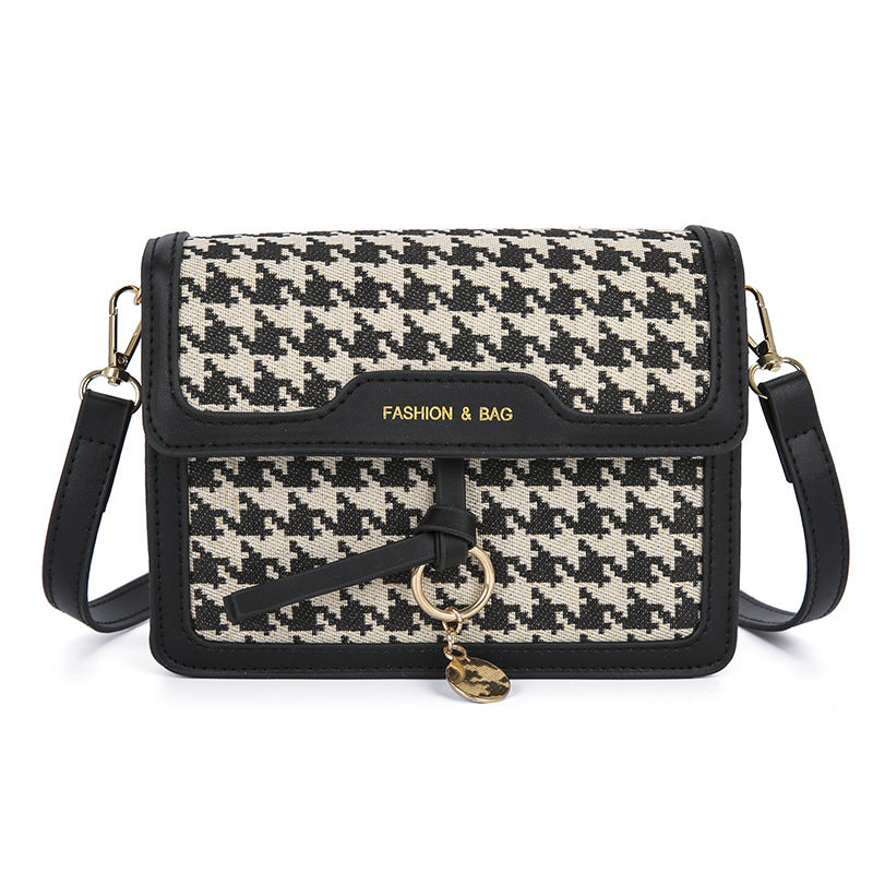 Houndstooth Pattern Women's Messenger Bag