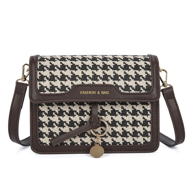 Houndstooth Pattern Women's Messenger Bag