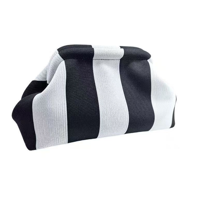 Woven Cloud Bag Commuter's All-matching Rows Storage And Carrying