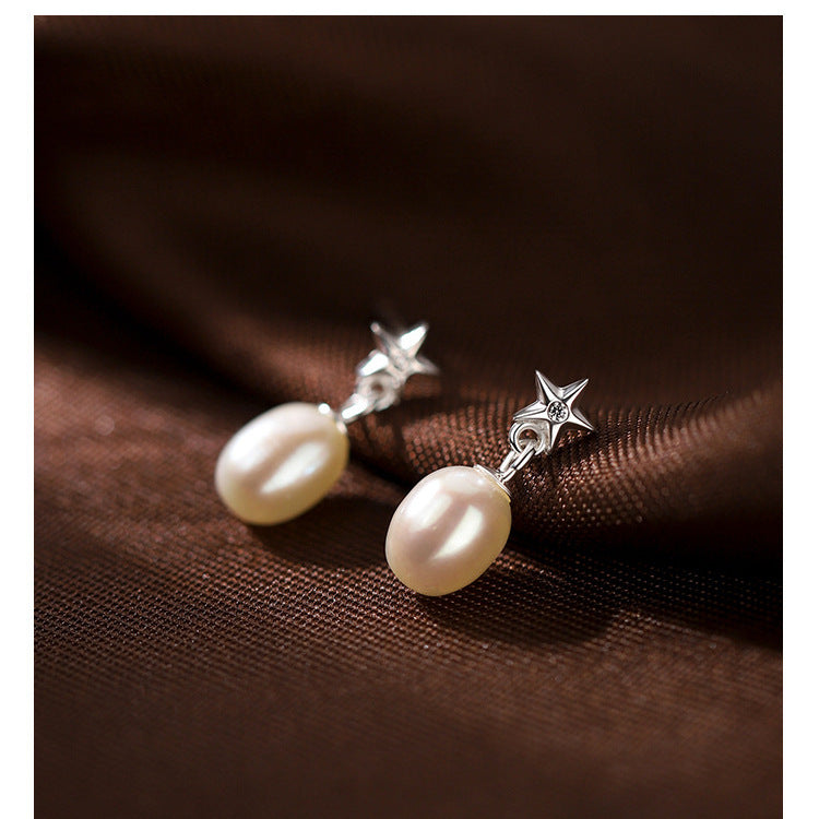 Star Pearl Ear Studs