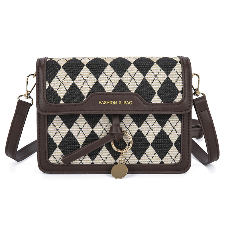 Houndstooth Pattern Women's Messenger Bag