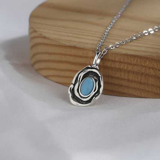 Retro Blue Meteorite Necklace