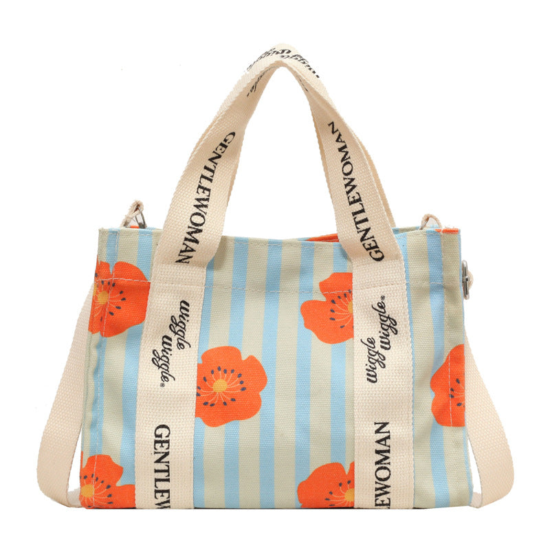 Letter Printed Canvas Bag