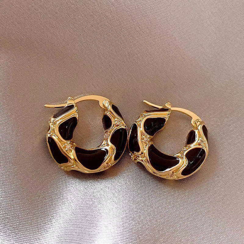 Hoop Lava Earrings