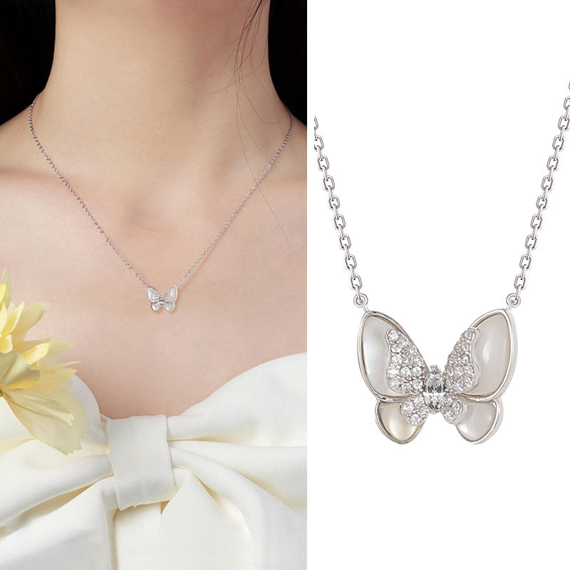 S925 Sterling Silver Butterfly Necklace