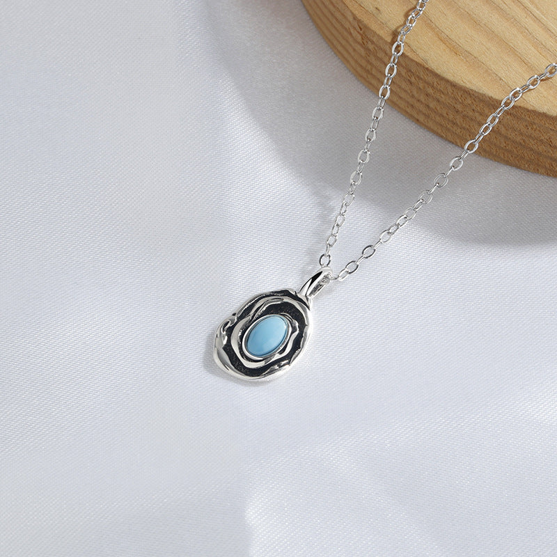 Retro Blue Meteorite Necklace