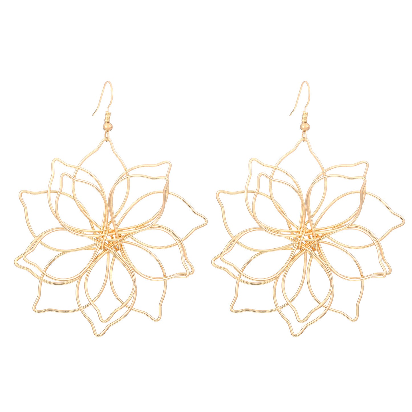 Multi-layer Woven Lotus Earrings