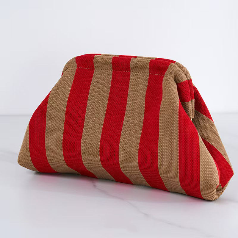 Woven Cloud Bag Commuter's All-matching Rows Storage And Carrying