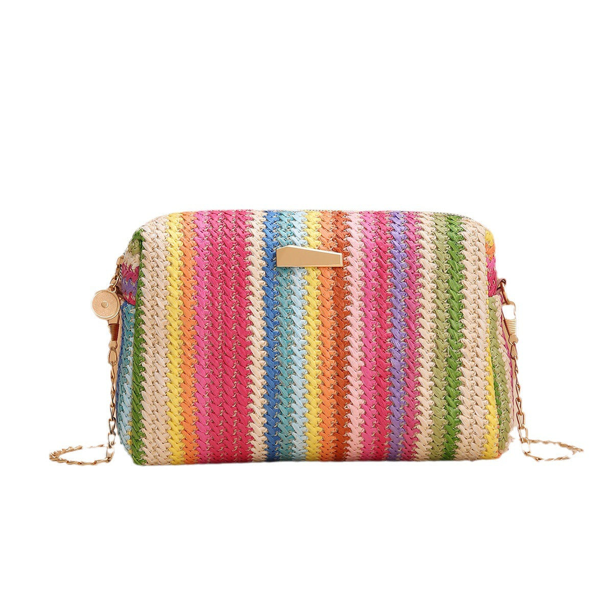 Rainbow Straw Bag