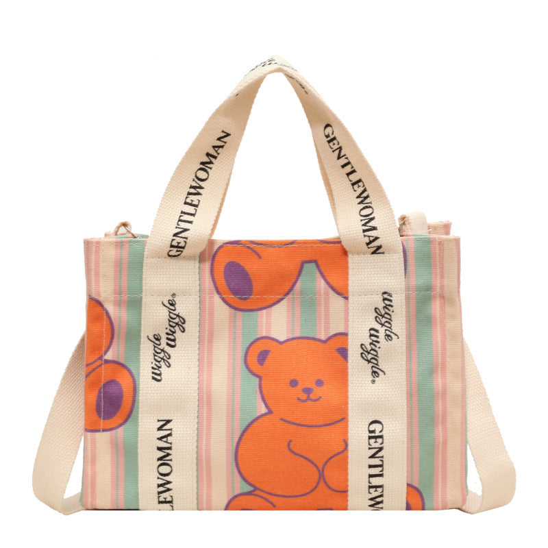 Letter Printed Canvas Bag