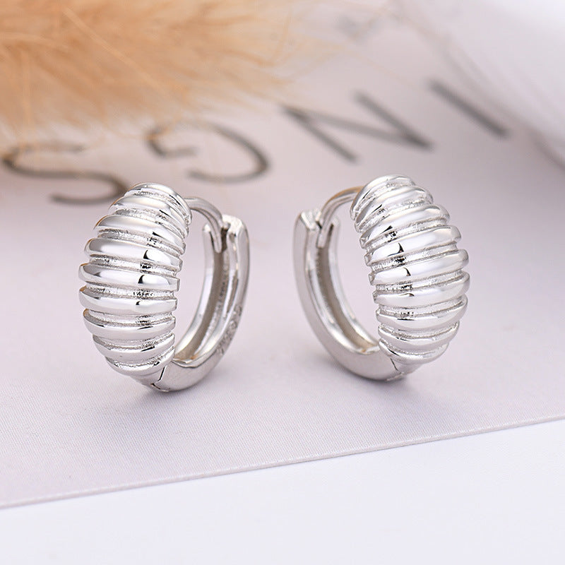 Ins Style Simple Thread Croissant Earrings