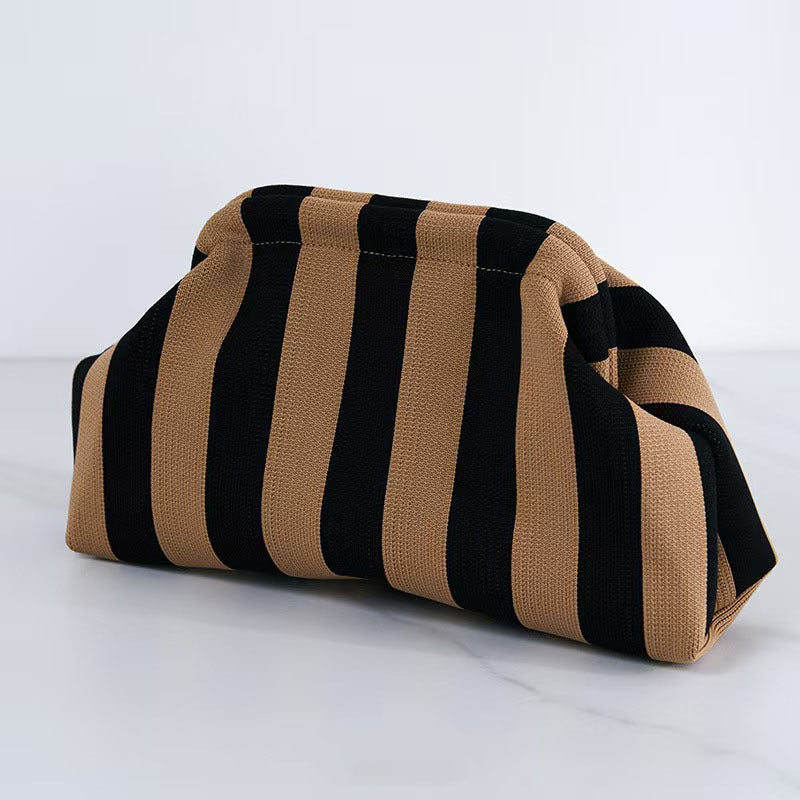 Woven Cloud Bag Commuter's All-matching Rows Storage And Carrying