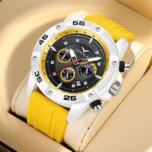 Casual New Style Multifunctional Quartz Waterproof Tape Watch