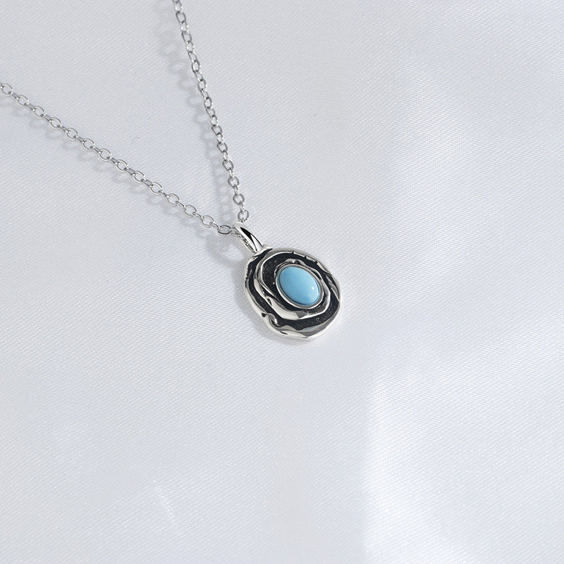 Retro Blue Meteorite Necklace