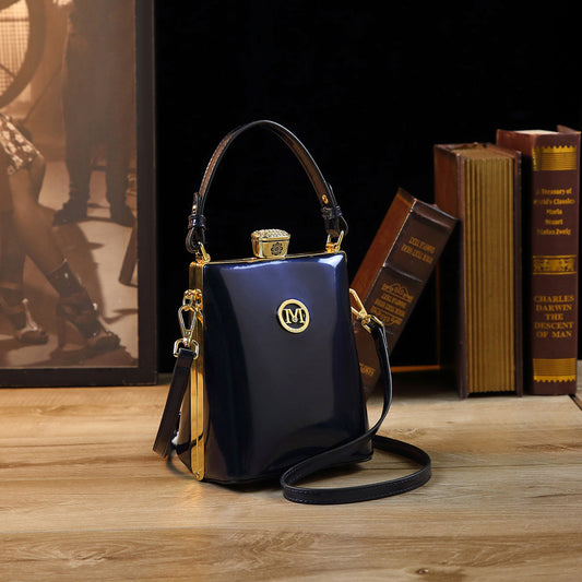 Patent Leather Glossy One Shoulder Can Be Crossbody Bag