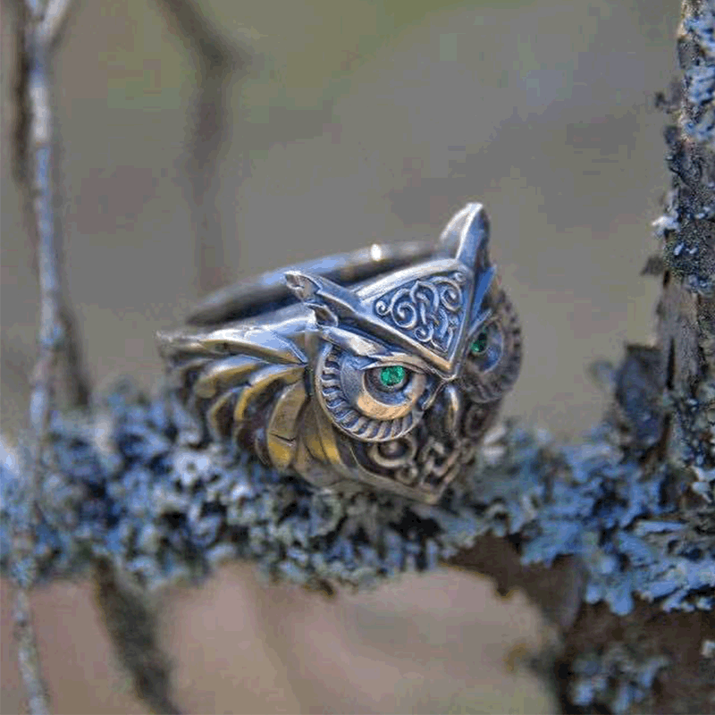 New Vintage Animal Owl Ring
