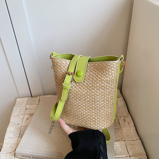 New Color Contrast Patchwork Fashion Messenger Bag For Women