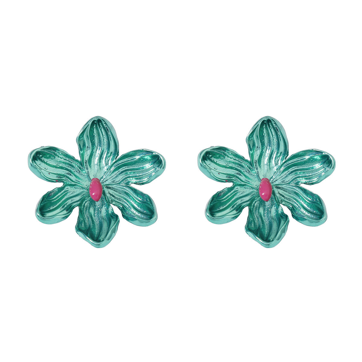 Oil-spot Glaze Flowers Earrings