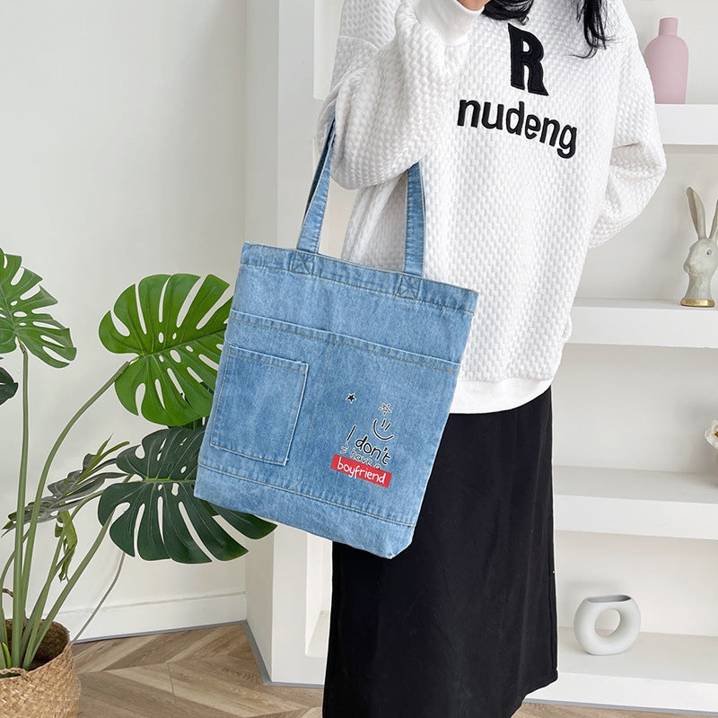 Women's Simple Denim Handbag